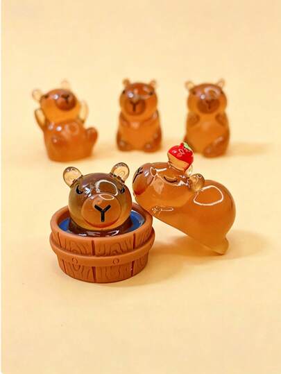 Bộ 30 tượng chuột lang nước/chuột hamster bằng nhựa phát sáng + vali, đồ thủ công tự làm ốp điện thoại & móc khóa, mũ dâu tây dễ thương, trang trí nhà cửa, quà tặng tiệc tùng, tốt nghiệp, Halloween, trang trí bàn ngày lễ | Trang trí sáng tạo | Tượng nhựa, vật trang trí trung tâm, hộp đựng, quầy lễ tân văn phòng, phụ kiện bàn làm việc đáng yêu [Màu/Kiểu ngẫu nhiên] Không cần nguồn điện