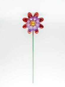 4pcs Outdoor Metal Colorful Floral Garden Decor Stakes | Durable And Vibrant Garden Decorations, Yard Art, Patio Decor, Lawn Accessories, Easy To Install, Suitable For Landscaping, Spring, Summer And Holiday Decorations - Flowers - View 10