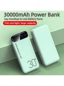 Nguồn điện di động sạc nhanh 30000mAh, pin dự phòng dung lượng cao với màn hình hiển thị kỹ thuật số, 1 cổng USB-C/2 cổng USB, đầu ra kép, nhẹ và nhỏ gọn, phù hợp cho văn phòng, du lịch, nhà cửa, hoạt động ngoài trời, phát trực tiếp, quà tặng hoàn hảo, trạm sạc ngoài trời, thiết kế thiết bị thời trang, bộ sạc dung lượng cao, quà tặng tốt nghiệp, ngày lễ tưởng niệm, khởi đầu mùa hè. - màu đen - Xem 5