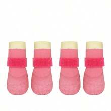 Waterproof Anti-Slip Dog Socks Shoes, Adjustable Pet Boots For Rainy Days - Multicolor - View 11
