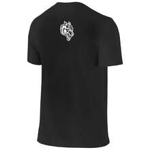 DARCSPORT Unisex 180g "STONE COLD" Skull Print Crew Neck T-Shirt, Hip Hop Loose Cotton Tee - 黑色 - 查看 2