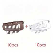 50/20/15/10/6/3 chiếc Kẹp tóc bán chạy nhất dùng để cố định mũ, khăn voan, khăn choàng, tóc giả, kẹp BB đàn hồi, phụ kiện tóc, kẹp tóc, mùa hè, bãi biển - Bạc - Xem 8