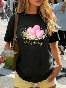 Dam-T-shirts - Svart - Visa 1