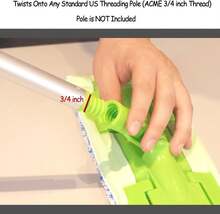 EaseYourDay Wet And Dry Flat Mop Head, Super Firm Clip On Pads, 2 Washable Mop Pads, Compatible With All Standard US Threading Pole - Trắng - Xem 2