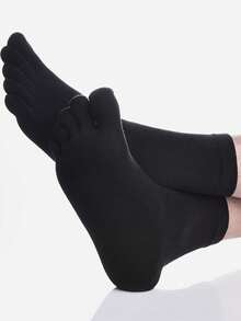 5 Pairs Toe Socks, Unisex, Breathable & Comfortable, Suitable For Sports & Running, Solid Color Design, Can Be Used As Birthday Or Christmas Gift - Mouldless - View 6