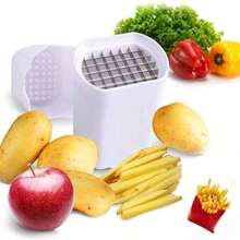 1pc, Cucumber Strip Cutting Machine, Manual French Fries Cutting Machine, Creative Fruit Splitter, Vegetable Splitter, Fruit Chopper, Kitchen Vegetable Chopper, Onion Chopper, Fruit Shredder, Potato Shredder, Fruit Paper Cutter, Vegetable Chopper, Kitchen Tools - White - View 8