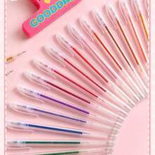 12 Colores Bolígrafos de Gel con Brillo, Bolígrafos de Gel Metálicos Brillantes, Marcadores de Brillo Retráctiles, Bolígrafos de Brillo para Adultos, Adecuados para Libros de Colorear y Pintura para Adultos - multicolor - Ver 5