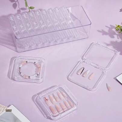 Bộ 11 hộp đựng dụng cụ làm móng trong suốt, cũng thích hợp để đựng trang sức, giá trưng bày sơn móng tay không mùi, hộp đựng di động chống bụi và chống ẩm, lý tưởng để đựng miếng dán móng, phụ kiện và sản phẩm làm đẹp - Hoàn hảo cho tiệm làm móng hoặc sử dụng tại nhà, cũng thích hợp cho bãi biển, phòng tắm, phòng ngủ và các dịp khác, quà tặng Ngày của Cha, cũng có thể được sử dụng như hộp đựng trang sức, túi đựng đồ, giá đựng cọ trang điểm, hộp đựng nước hoa, túi đựng mỹ phẩm, một món quà lý tưởng cho phụ nữ và dịp Giáng sinh.