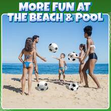 10 piezas/3 piezas/1 pieza Balones de fútbol inflables, pelotas de playa para juegos al aire libre, pelotas esféricas plegables de PVC grueso, adecuadas para piscina y fiesta de playa, Copa Mundial 2026 en EE. UU., Canadá y México, decoraciones de fiesta de la Copa Mundial de fútbol, decoración del trofeo del campeonato de la liga de fútbol, decoraciones deportivas, aficionados al fútbol, artículos para fiestas de cumpleaños - 3 piezas - Ver 5