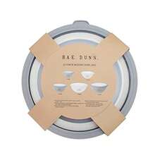 Rae Dunn - Cuencos para mezclar con tapas juego de 10 cuencos de plástico para anidar incluye 5 cuencos de preparación y 5 tapas - Gris - Ver 7