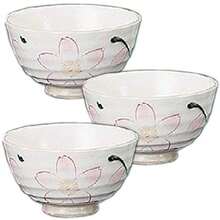 cuencos arroz pareja casada Shino Cherry Blossom Tea Bowl () 4. x 2.4 pulgadas (111 x 60 mm) vajilla japonesa restaurante uso comercial - Rojo - Ver 2
