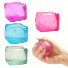 1/6/10 Pcs Stress Relief Magic Cube Ball - Soft Stretchable Decompression Toy For Adults, Suitable For ADHD/ADD, For Sensory Stimulation, Stretching And Stress Relief, Suitable For Office, (Random Color) "Best Small Gift For Christmas And Halloween" - Multicolor - View 2