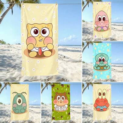 SpongeBob SquarePants 1 Khăn tắm biển hình "Quần vuông" dễ thương: Được thiết kế với họa tiết hoạt hình đáng yêu và làm từ sợi microfiber siêu mềm, chiếc khăn bền, nhanh khô này rất lý tưởng cho bãi biển, hồ bơi hoặc các trung tâm giải trí. Chống cát và chống nắng, nhẹ và thoải mái - là lựa chọn lý tưởng cho các hoạt động như lướt sóng, bơi lội và yoga.