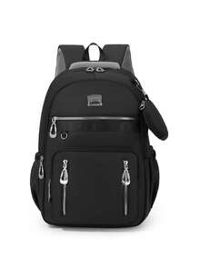 Myco Mochila de Nylon com Vários Compartimentos, Mochila Escolar Leve com Vários Bolsos, Bolsa de Viagem de Grande Capacidade, Mochila Diária Conveniente para Deslocamento, Mochila Multifuncional Adequada para Estudantes, Ensino Médio/Fundamental, Viagens de Negócios, Turismo, Deslocamento Diário, Esportes ao Ar Livre, Presente de Férias e Aniversário, Bolsas para Viagem, Bolsas de Viagem, Camping, Essencial de Férias - Multicolorido - Visão 7