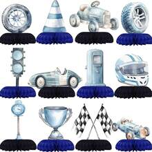 12pcs-New Racing Party Decoration Honeycomb Centerpiece For Racing Birthday Decoration Children's Racing Table Decoration - View 7