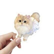 100张可爱有趣的猫咪贴纸，办公用品贴纸，文件印章，材料分类贴纸，适用于日记本、剪贴簿、DIY手工、笔记本电脑、手机壳等。 - 均碼 - 查看 3