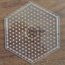 Bộ dụng cụ làm bảng nhựa ghim lỗ hình vuông, tròn, lục giác lớn, trong suốt, 10mm, dùng để nung chảy hạt nhựa, tạo nên những sản phẩm thủ công độc đáo. - C - Xem 6