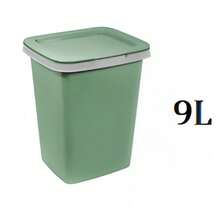 1pc large-capacity plastic trash can available in 9L/15L/25L, with a lid. It comes in white, blue, yellow, green and multiple other colors and specifications. The flip-top design prevents odor multiple colors and specifications. The flip-top design prevents odor leak . colors and specels pais 3th 區r 膜scraps to keep desktops tidy, and suitable for kitchens, bathrooms, offices, living rooms, studies and other places. - 彩色 - 查看 18