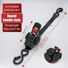 Bộ 1/2/4 dây buộc hàng có khóa ratchet, dây đai tự thu, bộ căng dây buộc hàng cho xe tải. - 0,98 inch * 137,8 inch - Xem 8