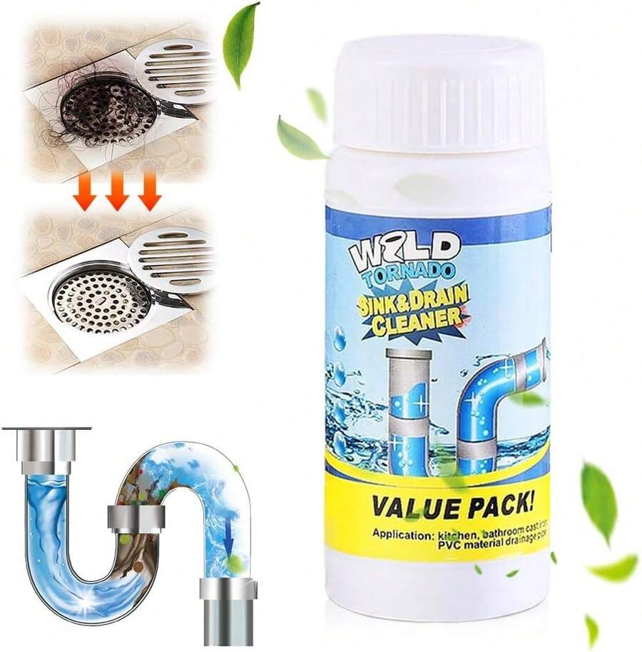 2025 Upgrade Sink Drain Cleaner, Sink And Drains Cleaner, Multi-Functional Sink And Drain Cleaner Powder Cleaning, Drains Foam Cleaner, Powerful Pipe Dredging Agent For Kitchen Toilet (1Pc) - Màu A - Xem 1