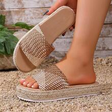 Dép xăng đan đế bằng dệt kiểu Bohemian mùa hè mới 2026, dép lê thoải mái. - Nhiều màu 4 - Xem 7
