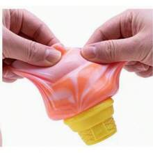 Cute Mini Dippin Dazzler Squeeze Toy, Ice Cream Shaped Slow Rebound Sensory Fidget Toy, Soft TPR Decompression Hand Toy, Novelty Leisure Decor & Premium Holiday Gift For Daily Relax - 顏色隨機冰淇淋一個 - 查看 2