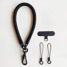 Adjustable Phone Wrist Strap Lanyard, Auto-Lock Clip Anti-Drop Nylon Hand Strap For Smartphones, Cameras, Keys And Bags, Durable Safety Wrist Tether Bracelet For Travel Outdoor Hiking Daily Use, Universal Anti-Lost Phone Accessories - Multicolor - View 7