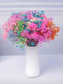 48 piezas de flores artificiales mini realistas con respiración (aproximadamente 10 cm), flores falsas de Gypsophila naranja, tono naranja elegante adecuado para: fiestas, decoración del hogar, centros de mesa para comedor, bodas y compromisos, graduaciones, envoltura de regalos DIY, tarjetas, suministros de artesanía de resina, decoraciones del Día de la Madre y Navidad, acentos florales interiores/exteriores, boutonnières, relleno de jarrones - Aliento de bebé - Ver 11
