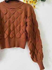 Long-Sleeved Blouse With Cupcake Print, Winter Collection. - Brown - View 2