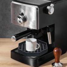 Black Octagon Coffee Drip Catcher Tray For Countertops - Durable Plastic With Honeycomb Grid - Ideal For Drink Dispensers, Coffee Stations, Home Bars, And Parties - 5.31 Inch - View 4