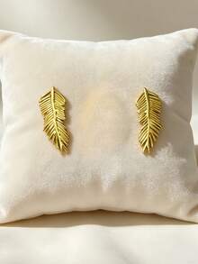6 Pcs/1 Set Ladies' Gold Declaration Earrings, A Set Of Thick And Unique Gold Jewelry, Including Asymmetrical Elliptical Stripe Texture, Leaf Earrings And Flower Earrings, Summer Fashionable And Simple Jewelry - 18K Gold-Coated Non-Staining Stainless Steel Earrings (Without Nickel, Lightweight And Low Allergenicity) - Gold Suit - View 11