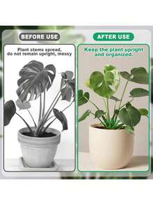 4pcs Plastic Plant Stem Support Racks, Gardening Tools, Indoor Climbing Plant Plastic Flower Stands - Multicolor - View 5