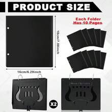 Amylove - Paquete de carpetas de música con tapa para marcha de plástico con 10 ventanas - 2 - Ver 3