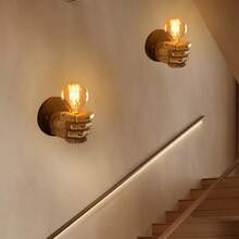 Vintage Left Hand Right Hand Fist Resin Wall Lamp, Creative Decor For Dining Room, Bar, Corridor - 多款 - 查看 4