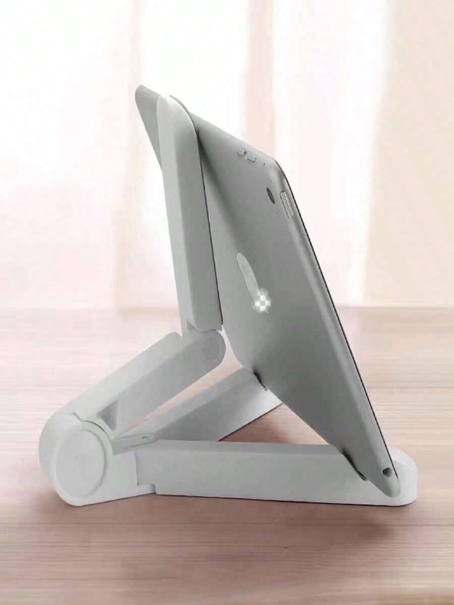 1pc Universal Foldable Portable Stand For Tablets And Smartphones Compatible With IPhone, Android Phone, Gift For Birthday, Family, Friends Phone Holder, Phone Stand, Phone Accessories - 白色 - 查看 1