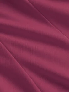 女士时尚黑色长袖短款外套，尖领，前襟纽扣设计，实用口袋，V领纽扣口袋长袖迷你连衣裙西装外套，秋冬春季 - 酒紅色 - 查看 6