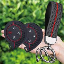 Bao da điều khiển từ xa bằng silicon cho xe hơi Great Wall Mountains Seas POER Truck GWM P Series Pickup GWM Cannon Alpha, vỏ cao su có móc khóa. - đen - Xem 4