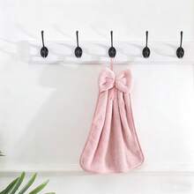 1/3 pièces/4 pièces Serviettes de toilette avec nœud papillon, serviettes de toilette en polaire de corail à séchage rapide avec boucle de suspension, serviettes absorbantes douces pour la cuisine, la salle de bain, les torchons, cadeaux de Noël - Multicolore - Voir 12