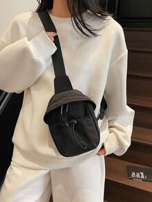 TIANDINGYU 女士斜挎包，休闲街头腰包手机袋，时尚清新胸包，通勤包，可爱学院风徒步胸包，户外迷你包 - 彩色 - 查看 9