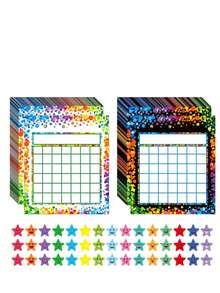 40/80/120张学生课堂教学激励卡，贴纸奖励表 - 多色(隨機髮) - 查看 4