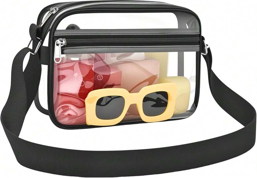 MAY TREE Clear Bag For Stadium Events, Small Clear Purse Suitable For Concert Outfits, Sports, Work And Festivals - ColorA - View 1