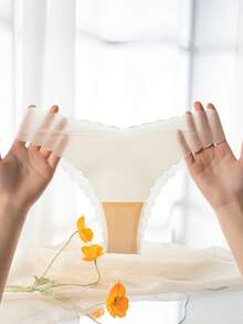 Damen Ultra-Slim luftiges Seiden-Nahtlos-String-Höschen 7 Stücke Set - Verschiedenfarbig - Übersicht 3