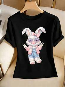 Women T-Shirts - Black - View 2