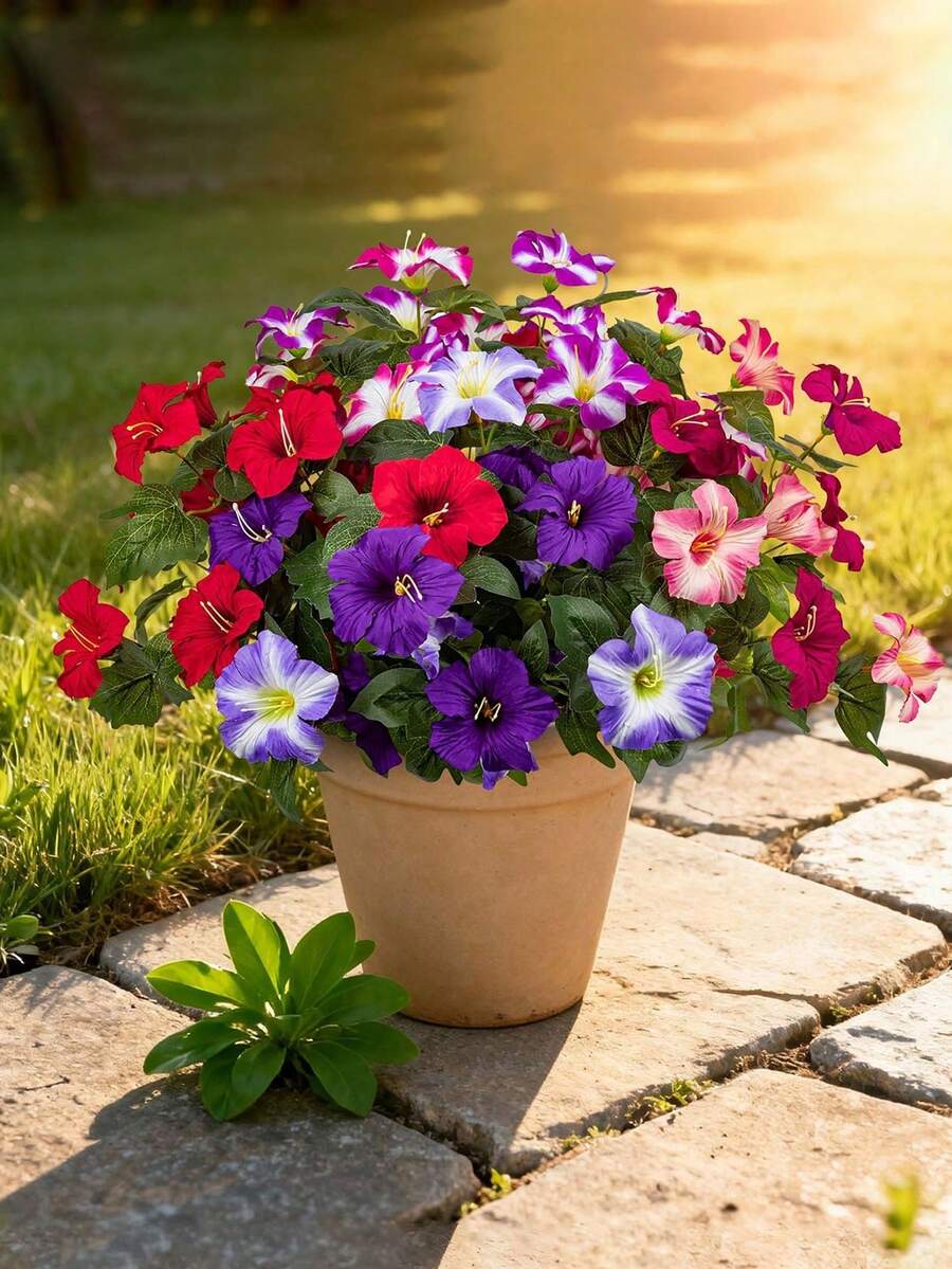 1pc 18-Inch Artificial Sunlight Decor, UV-Resistant, Fade-Proof, Weather-Resistant, Suitable For Garden, Patio, Balcony, Fence, Desk, Office, Windowsill, Living Room, Wedding, Birthday Party, Indoor And Outdoor Home Decor - Multicolor - View 1