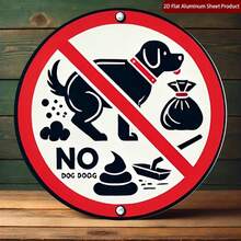 1pc Vintage Pet Waste Warning Sign - Made Of Thickened Material "No Pets Allowed/No Littering" Sign, Suitable For Home, Garage, Cafe And Other Scenes, Wall-Mounted Decor, 2D Flat Design - A - View 6