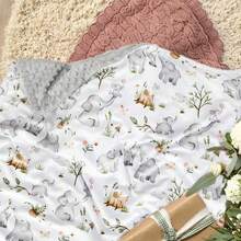 Unisex Baby Blanket, Super Soft Nursery Fleece Blanket, Printed Pattern, Dotted Fleece Backing, Newborn Printed Blanket - Multicolor - View 5