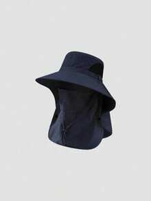 Men's Summer Detachable Shawl Outdoor Quick-Dry Waterproof Fishing Hat, Sun Protection Hat For Fishing, Hiking, Climbing, Hunting, Breathable - A - View 5