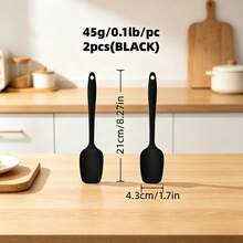 Heat-Resistant Silicone Spatula, Non-Stick Soft Frying Pan Baking Mixing Tool, Suitable For Non-Stick Pans, Multi-Functional Kitchen Utensils, 2/4pcs Set, 4 Colors - View 17