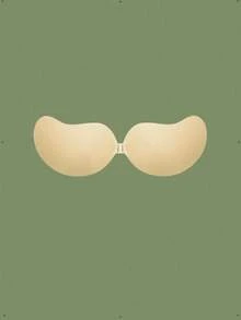 2 Pairs Silicone Backless Strapless Mango-Shaped Invisible Bra Adhesive Breast Petals, Suitable For Dresses And Wedding Gowns - Multicolor - View 34