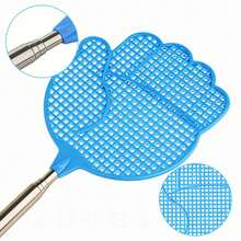 1pc Retractable Hand-Held Fly Swatter, Plastic Mosquito Swatter For Home, Convenient Storage - A - View 5